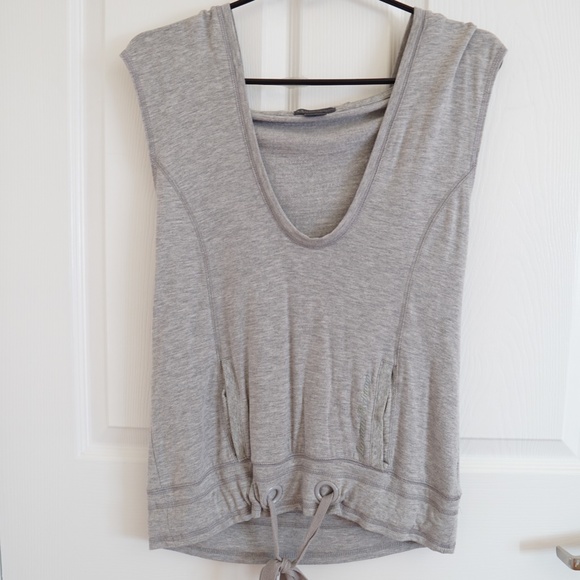 A|X Heathered Gray Hooded Sleeveless Athletic Top Small - Picture 1 of 6
